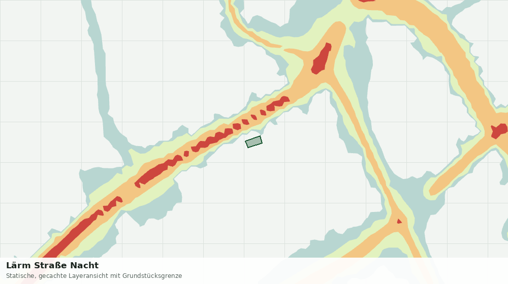 Statische Kartenansicht: Lärm Straße Nacht