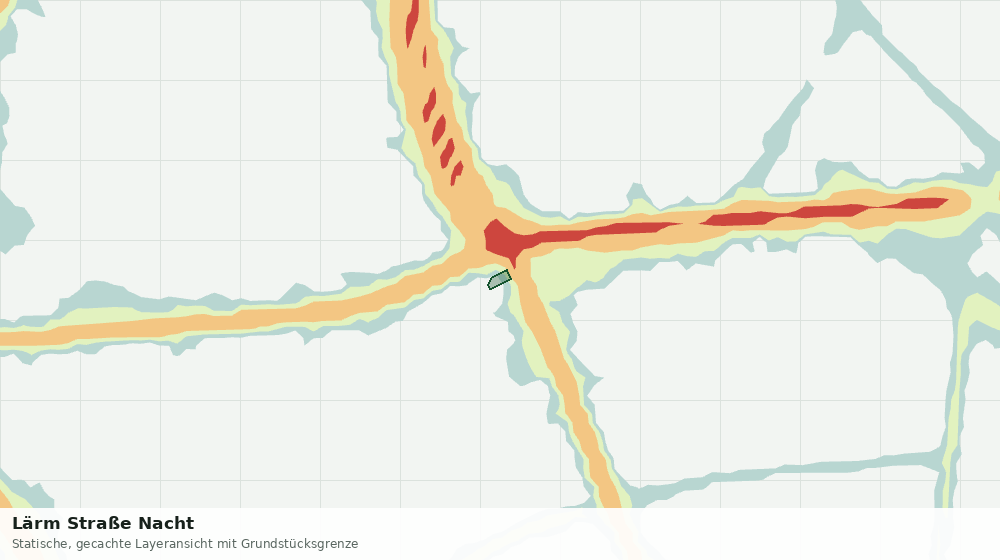 Statische Kartenansicht: Lärm Straße Nacht