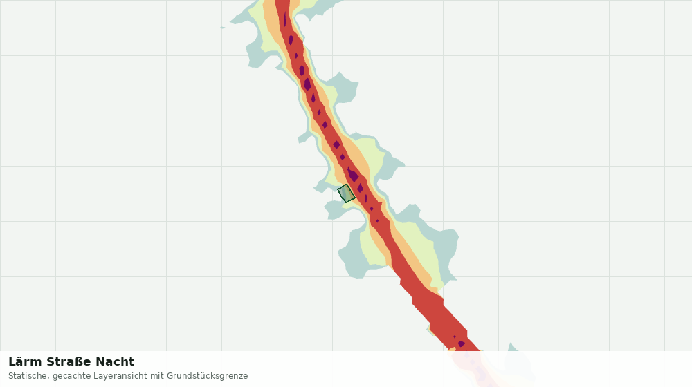 Statische Kartenansicht: Lärm Straße Nacht