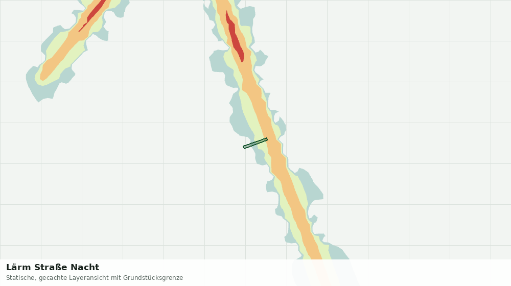 Statische Kartenansicht: Lärm Straße Nacht