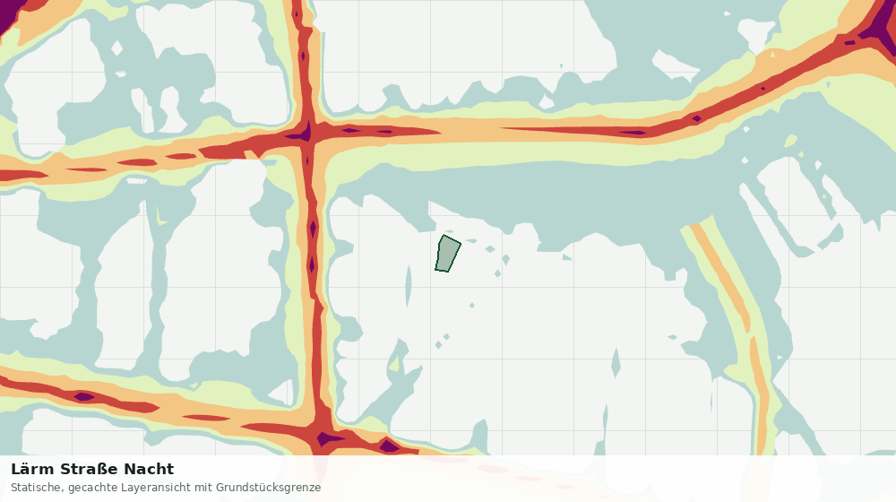Statische Kartenansicht: Lärm Straße Nacht