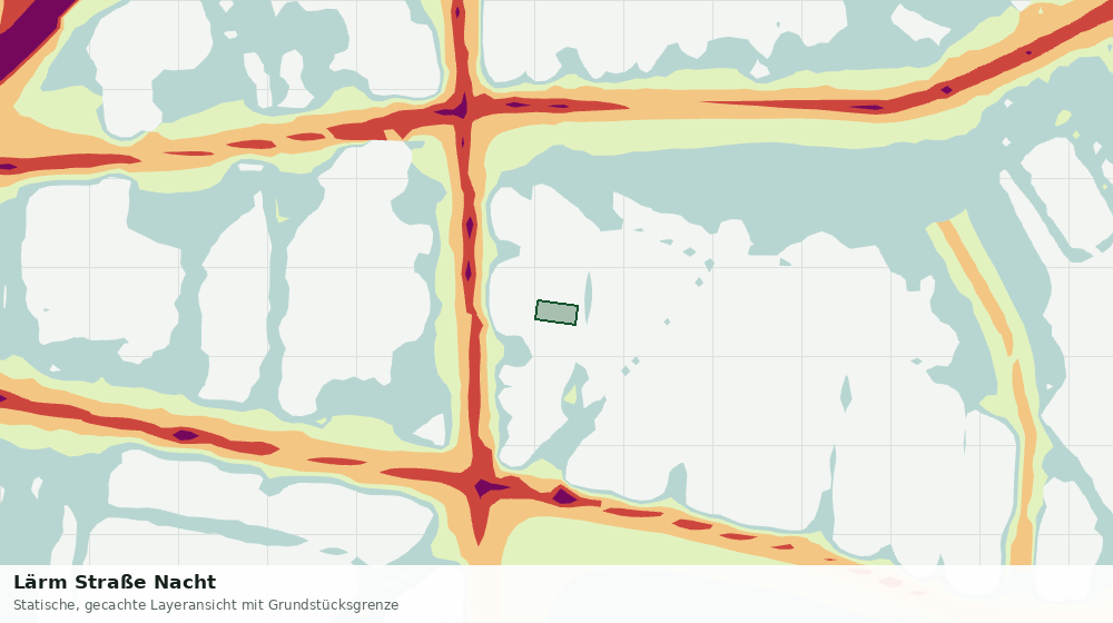 Statische Kartenansicht: Lärm Straße Nacht