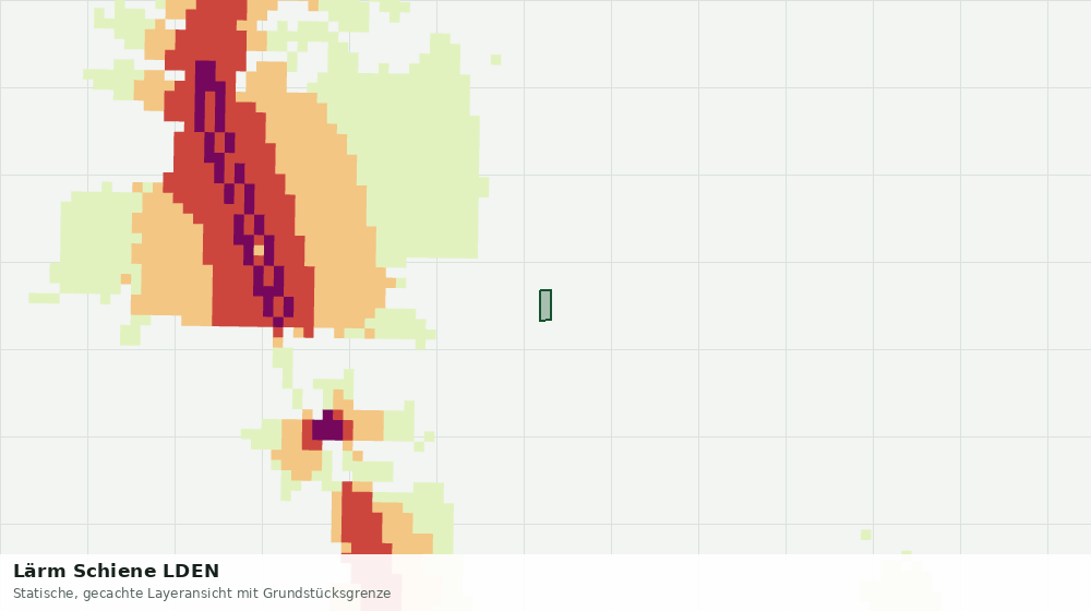 Statische Kartenansicht: Lärm Schiene LDEN