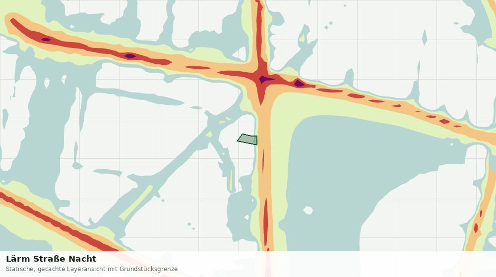 Statische Kartenansicht: Lärm Straße Nacht