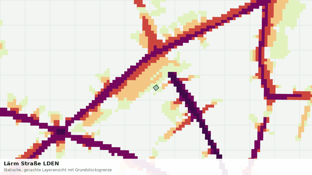 Statische Kartenansicht: Lärm Straße LDEN