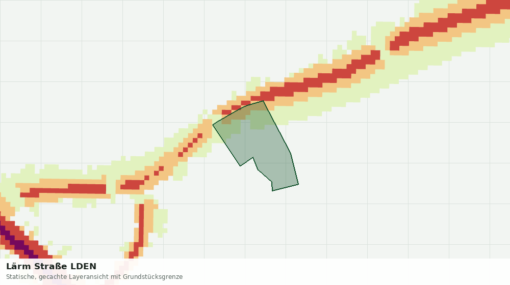 Statische Kartenansicht: Lärm Straße LDEN