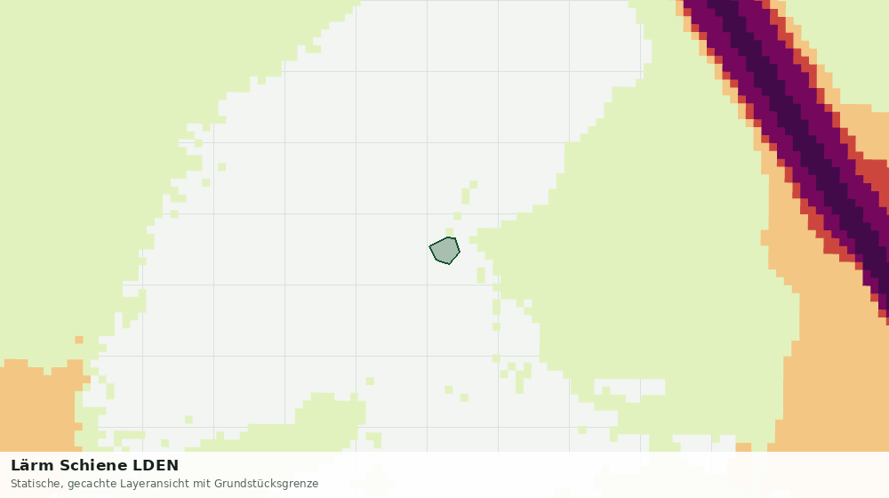 Statische Kartenansicht: Lärm Schiene LDEN
