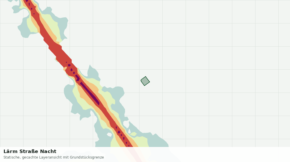 Statische Kartenansicht: Lärm Straße Nacht