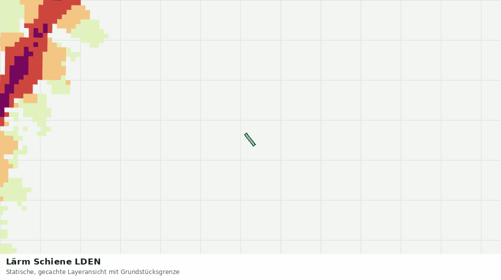Statische Kartenansicht: Lärm Schiene LDEN