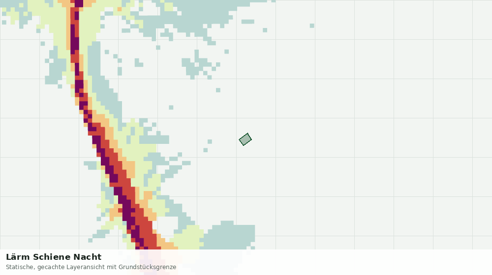 Statische Kartenansicht: Lärm Schiene Nacht