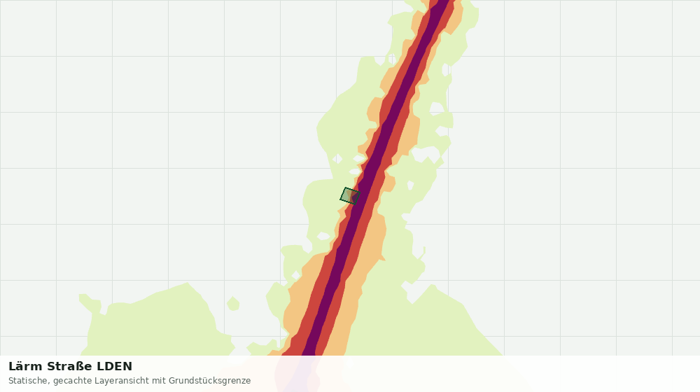 Statische Kartenansicht: Lärm Straße LDEN