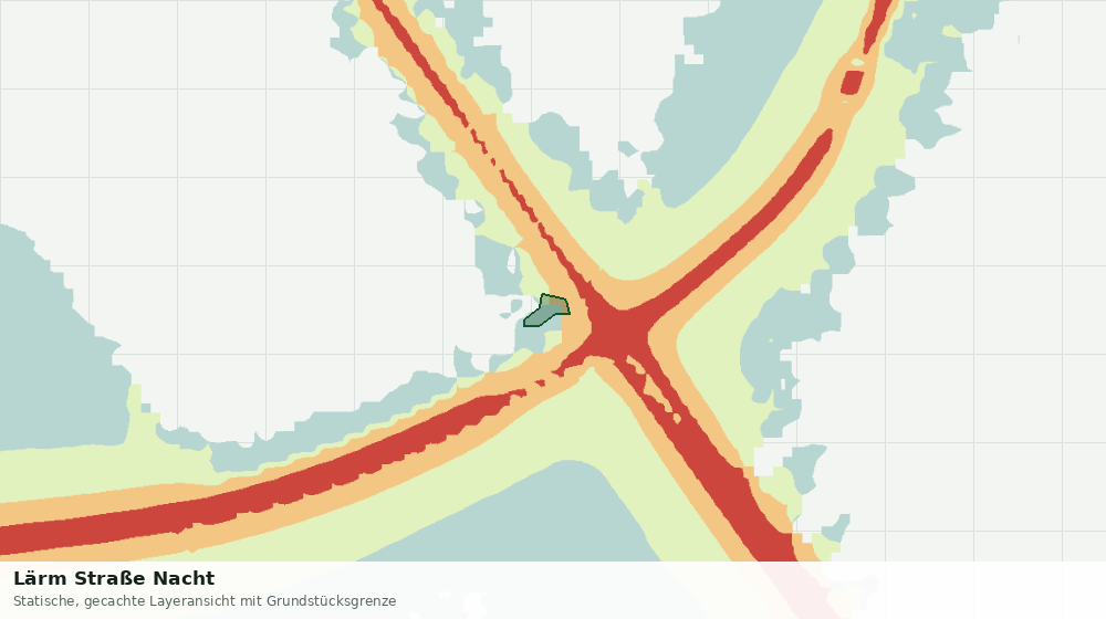 Statische Kartenansicht: Lärm Straße Nacht
