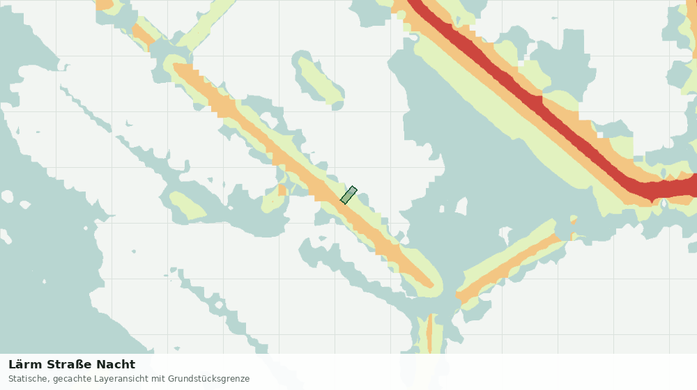 Statische Kartenansicht: Lärm Straße Nacht