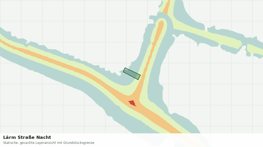 Statische Kartenansicht: Lärm Straße Nacht