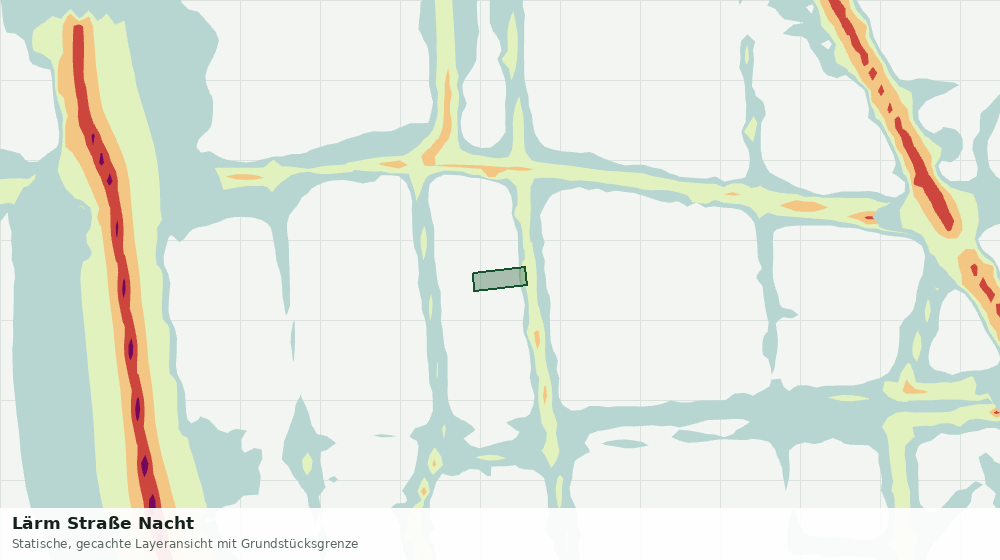 Statische Kartenansicht: Lärm Straße Nacht