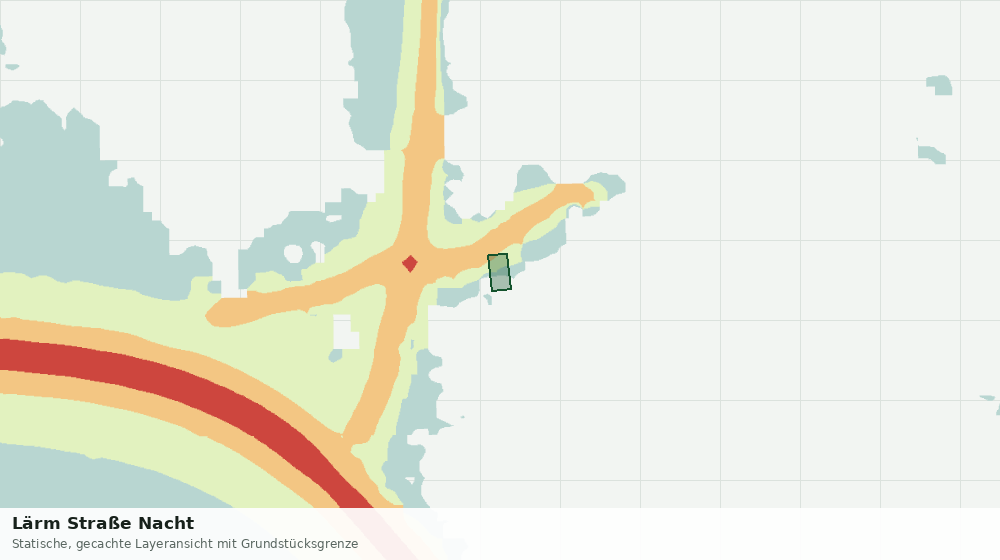 Statische Kartenansicht: Lärm Straße Nacht