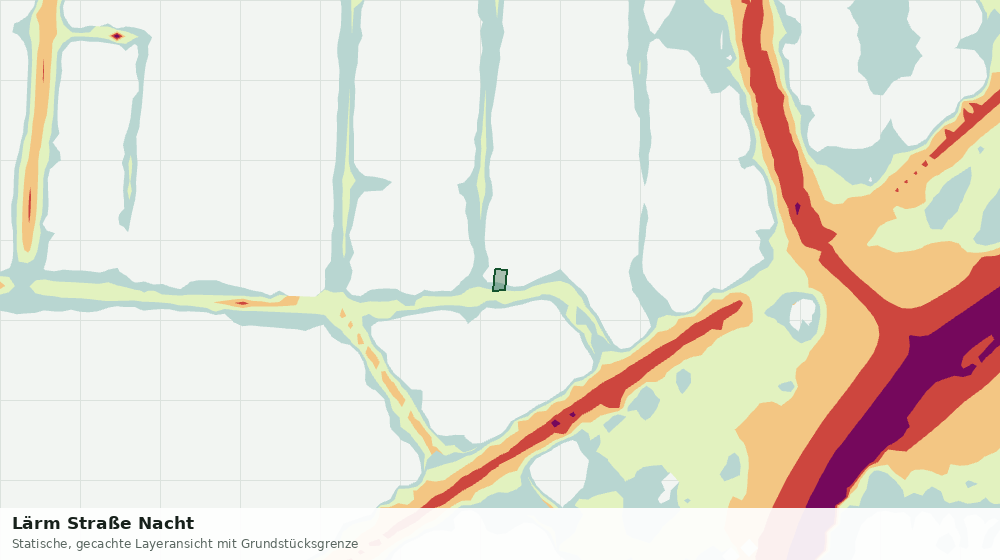 Statische Kartenansicht: Lärm Straße Nacht