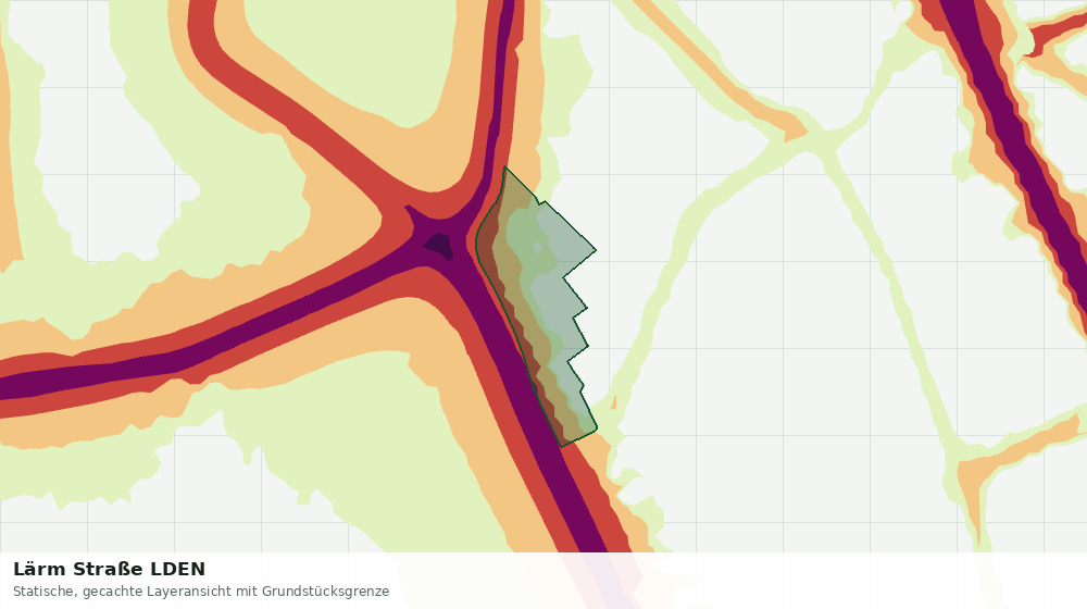Statische Kartenansicht: Lärm Straße LDEN