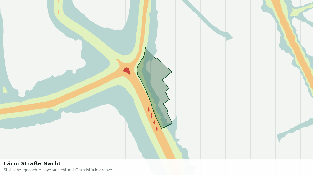 Statische Kartenansicht: Lärm Straße Nacht