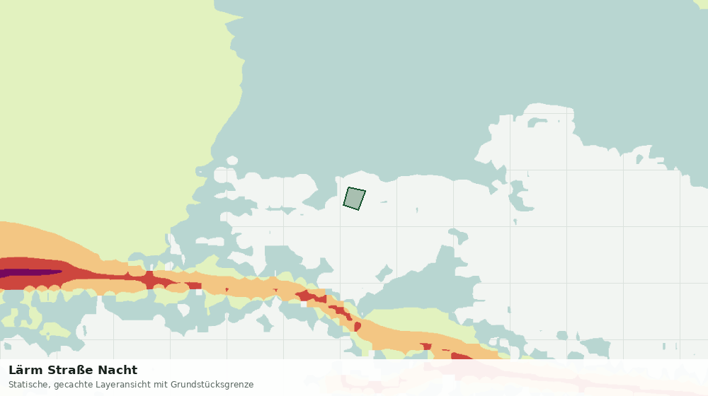 Statische Kartenansicht: Lärm Straße Nacht