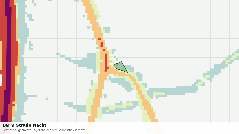 Statische Kartenansicht: Lärm Straße Nacht