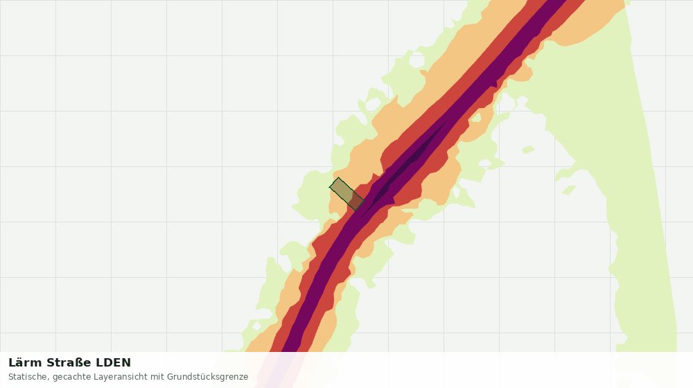 Statische Kartenansicht: Lärm Straße LDEN