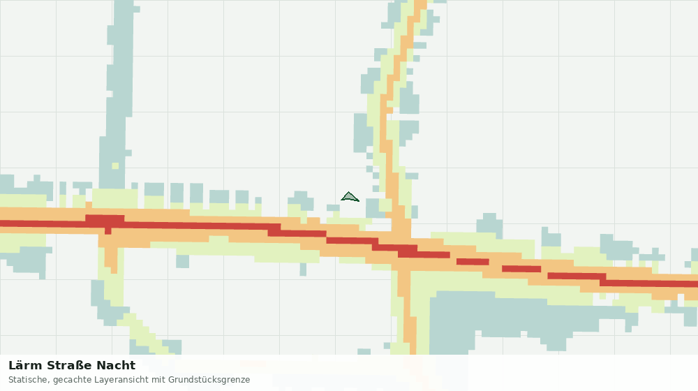 Statische Kartenansicht: Lärm Straße Nacht