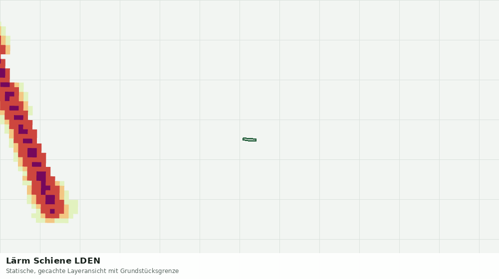 Statische Kartenansicht: Lärm Schiene LDEN