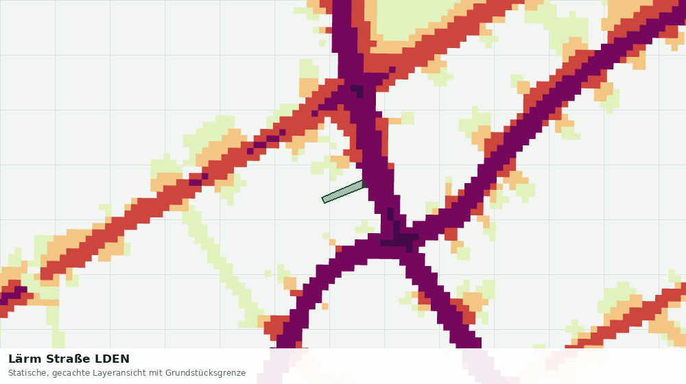 Statische Kartenansicht: Lärm Straße LDEN