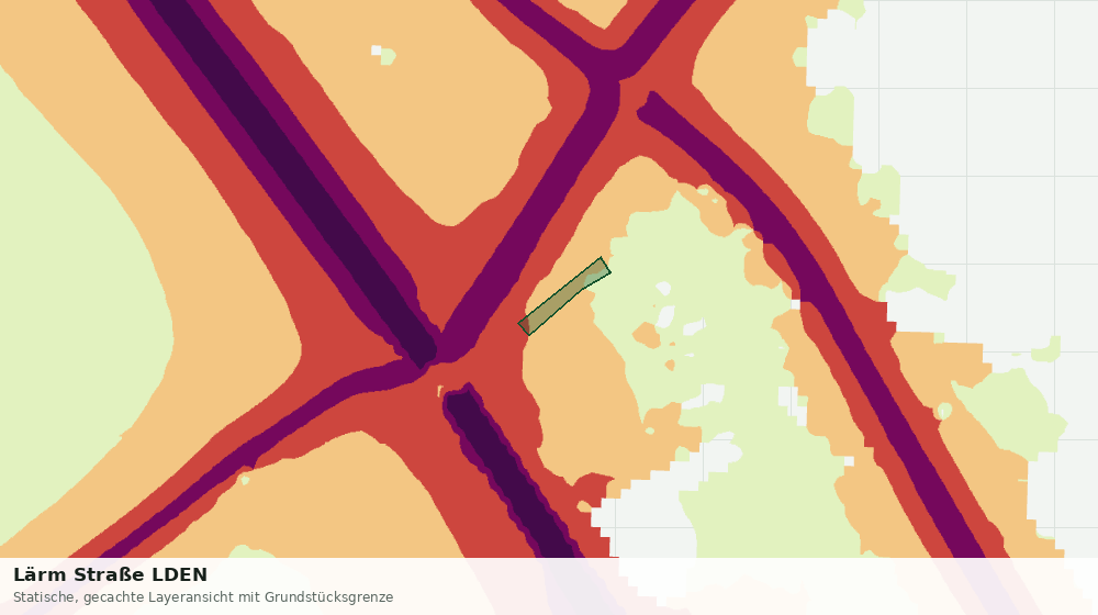 Statische Kartenansicht: Lärm Straße LDEN