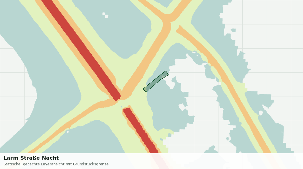 Statische Kartenansicht: Lärm Straße Nacht
