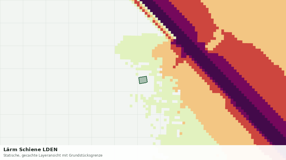 Statische Kartenansicht: Lärm Schiene LDEN