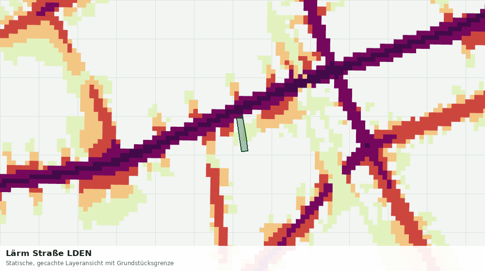 Statische Kartenansicht: Lärm Straße LDEN