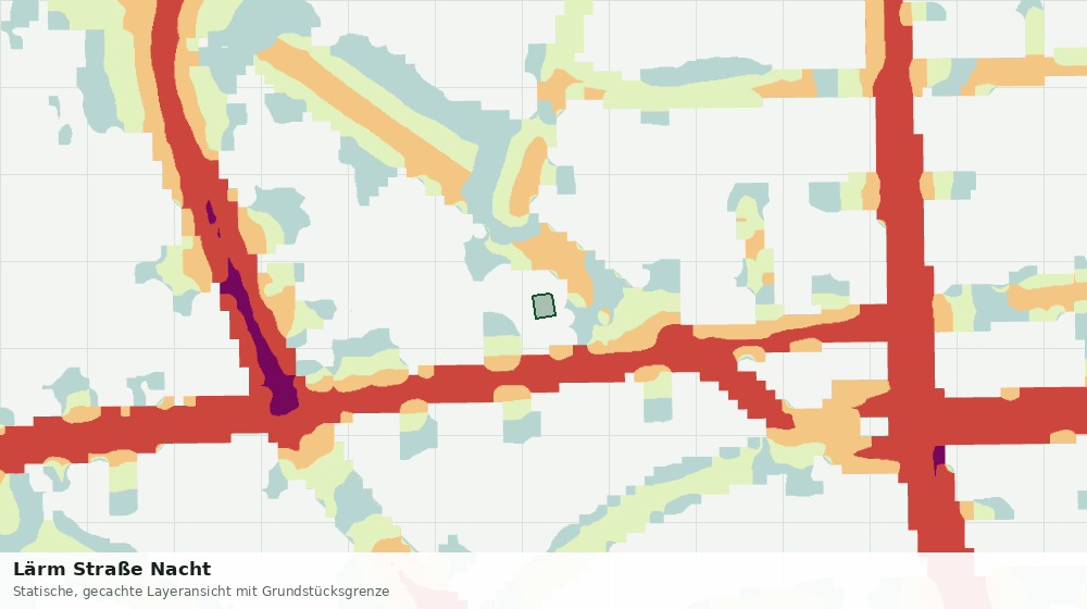 Statische Kartenansicht: Lärm Straße Nacht