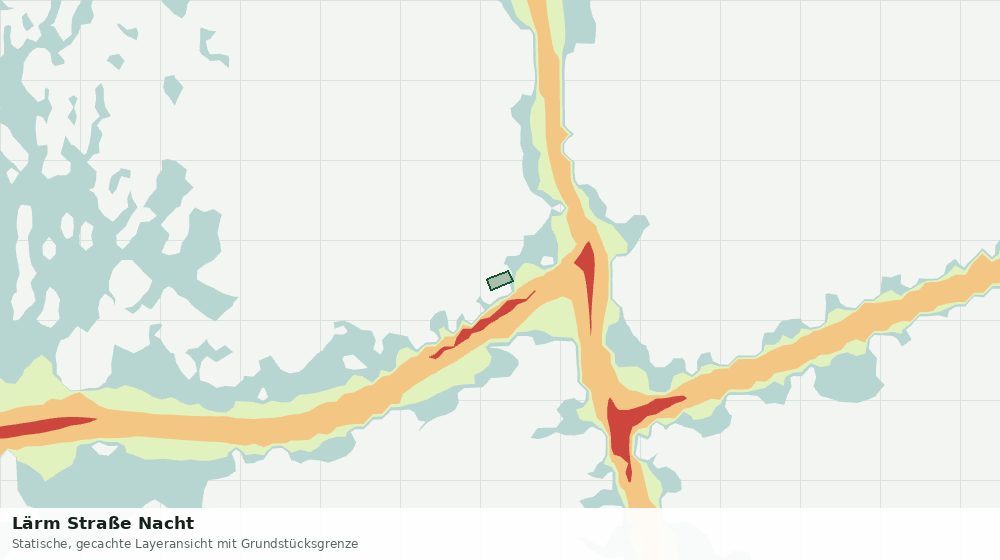 Statische Kartenansicht: Lärm Straße Nacht