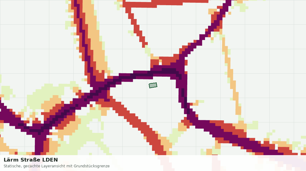 Statische Kartenansicht: Lärm Straße LDEN