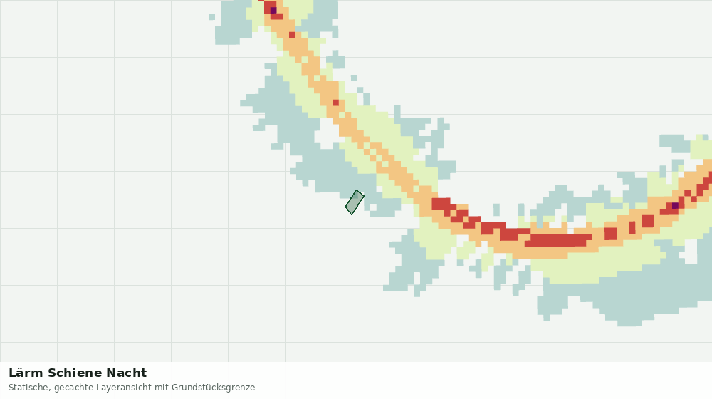 Statische Kartenansicht: Lärm Schiene Nacht