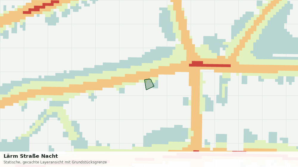 Statische Kartenansicht: Lärm Straße Nacht