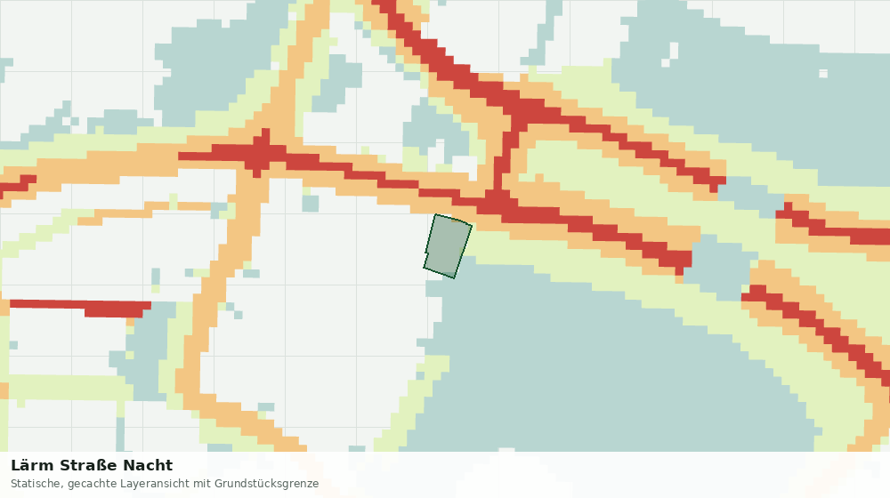 Statische Kartenansicht: Lärm Straße Nacht