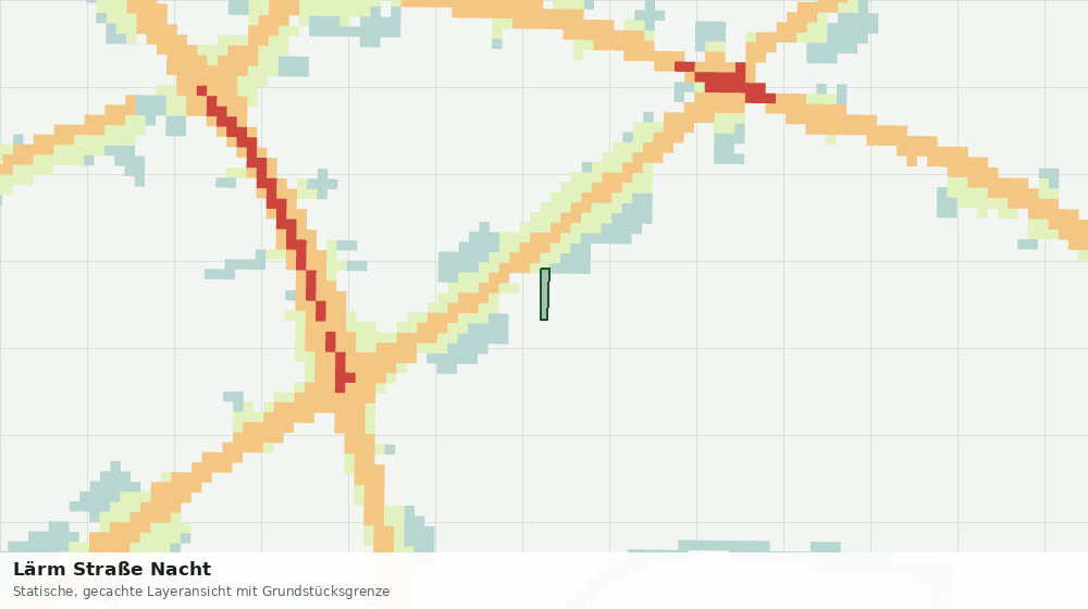 Statische Kartenansicht: Lärm Straße Nacht