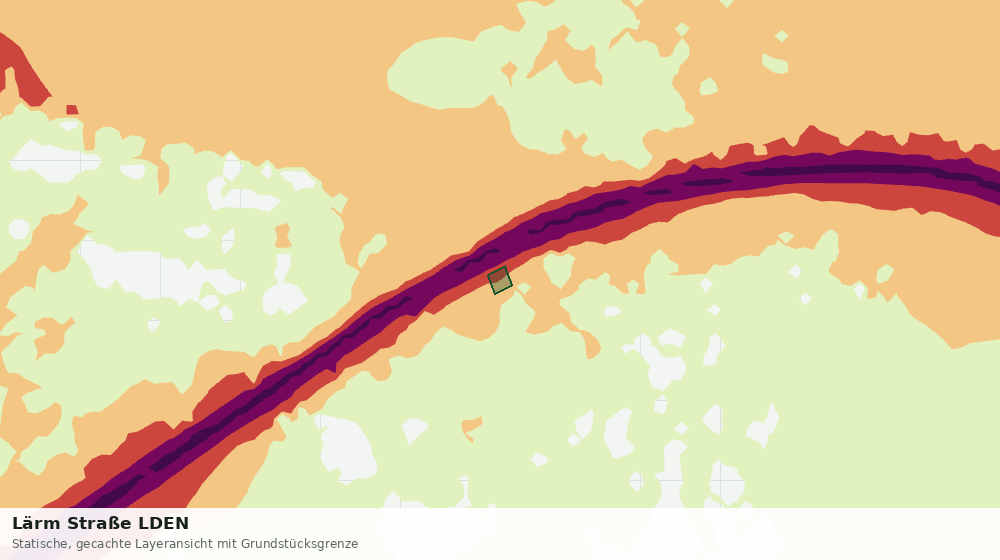 Statische Kartenansicht: Lärm Straße LDEN