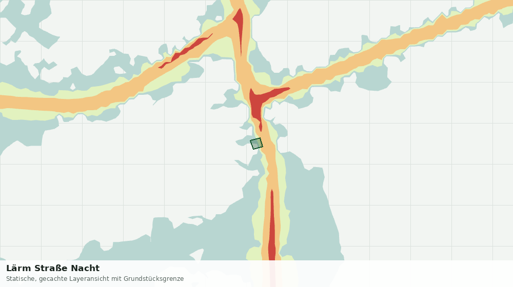Statische Kartenansicht: Lärm Straße Nacht