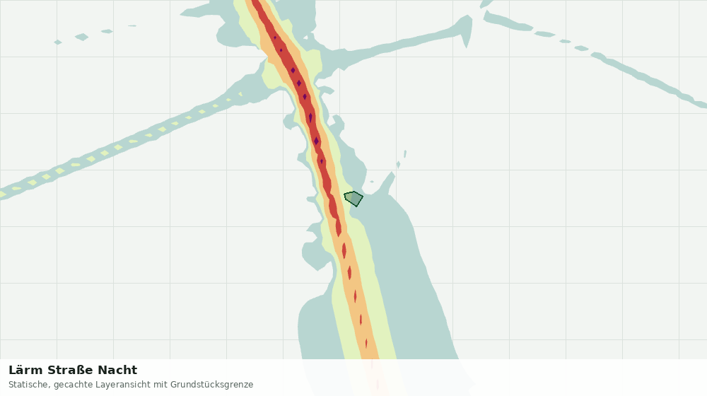 Statische Kartenansicht: Lärm Straße Nacht