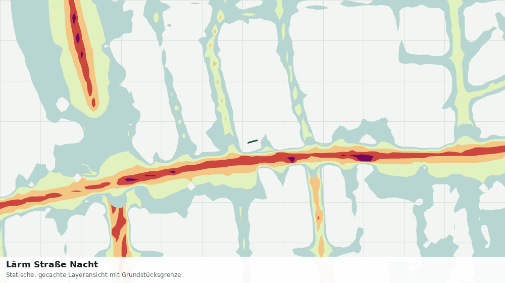 Statische Kartenansicht: Lärm Straße Nacht