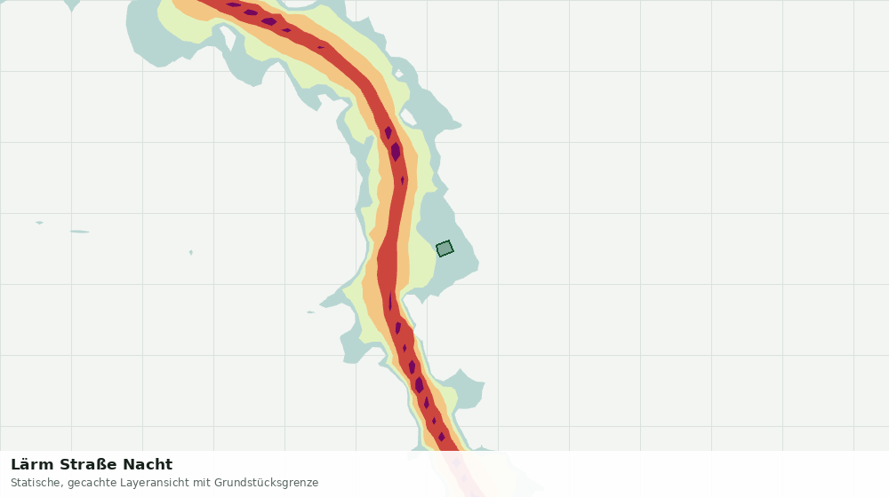 Statische Kartenansicht: Lärm Straße Nacht
