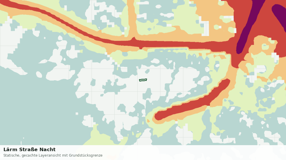 Statische Kartenansicht: Lärm Straße Nacht