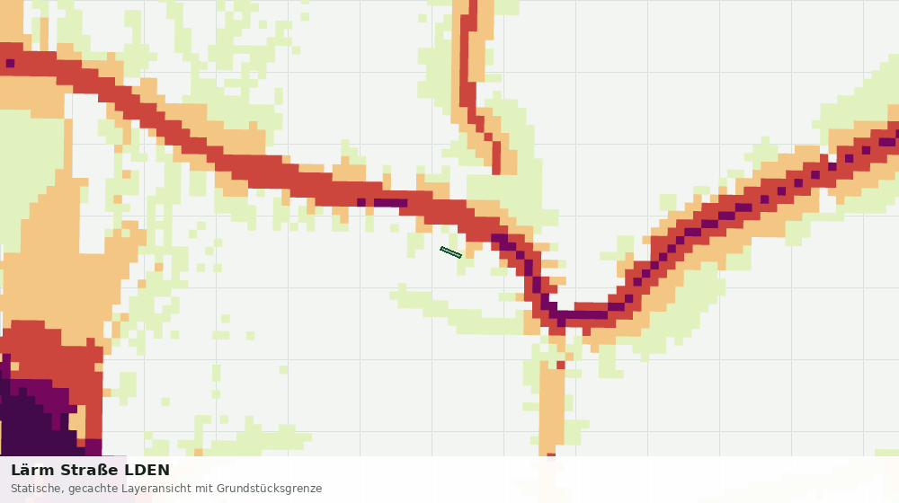 Statische Kartenansicht: Lärm Straße LDEN