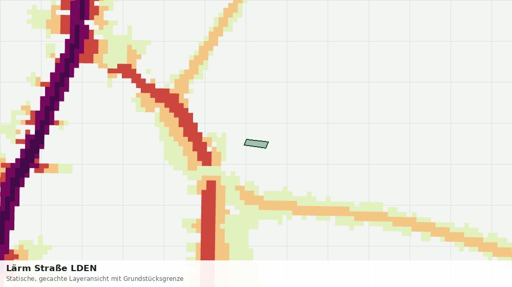 Statische Kartenansicht: Lärm Straße LDEN