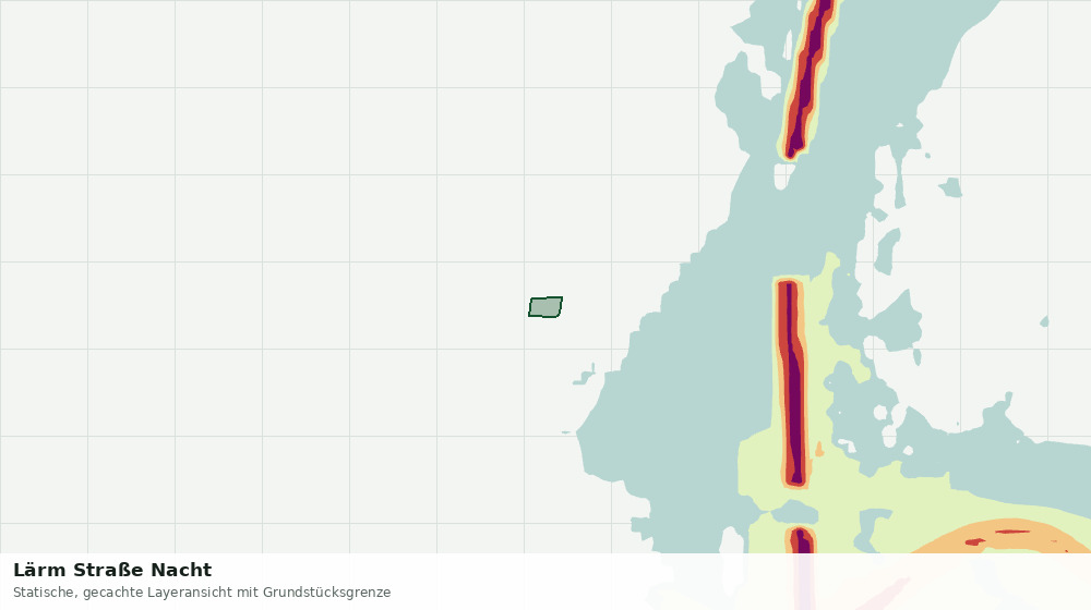 Statische Kartenansicht: Lärm Straße Nacht