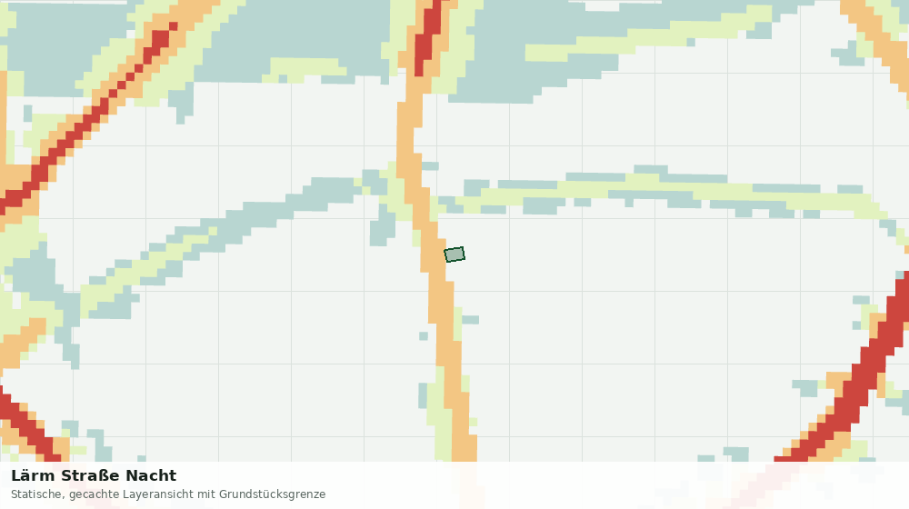 Statische Kartenansicht: Lärm Straße Nacht